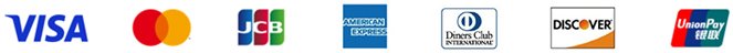 Visa Mastercard JCB American Express Diners Club CISCOVER Union Pay